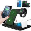 15W Qi Fast Wireless Charger For iPhone 11 XR X 8 Apple Watch 4 in 1 Foldable Charging Dock Station