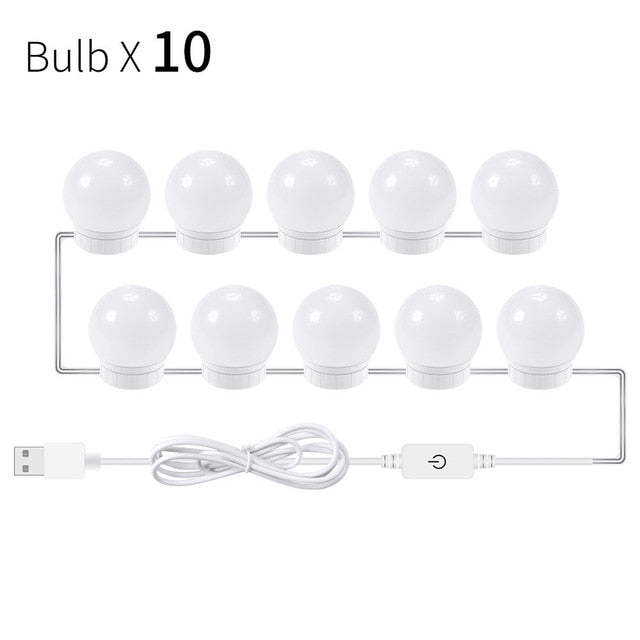 LED 8W 12V Vanity Mirror Makeup  Bulbs Kit For Dressing Table