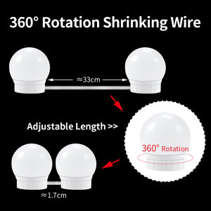 LED 8W 12V Vanity Mirror Makeup  Bulbs Kit For Dressing Table