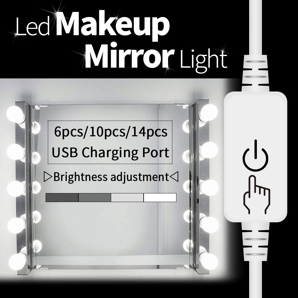 LED 8W 12V Vanity Mirror Makeup  Bulbs Kit For Dressing Table
