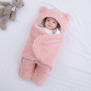 Baby Sleeping Bag Ultra-Soft Fluffy Wrap Swaddle