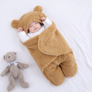 Baby Sleeping Bag Ultra-Soft Fluffy Wrap Swaddle
