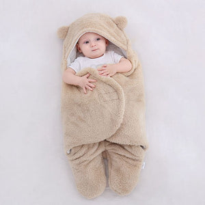 Baby Sleeping Bag Ultra-Soft Fluffy Wrap Swaddle