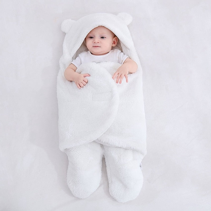 Baby Sleeping Bag Ultra-Soft Fluffy Wrap Swaddle