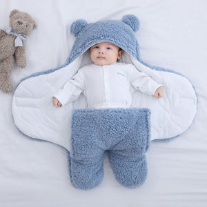 Baby Sleeping Bag Ultra-Soft Fluffy Wrap Swaddle