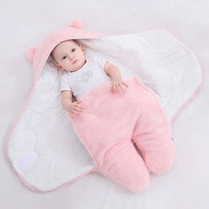 Baby Sleeping Bag Ultra-Soft Fluffy Wrap Swaddle